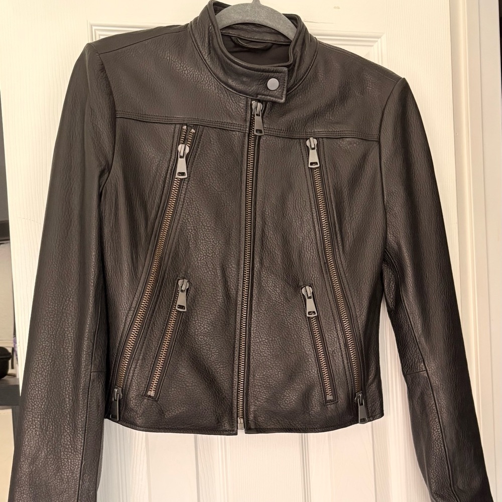 Genuine Leather Moto Jacket